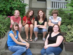 Top: Andrea Korte, Annie Brown, Deanna Kaplan, Bonnie Carlson; Front: Sarah Glover and Amy Buck